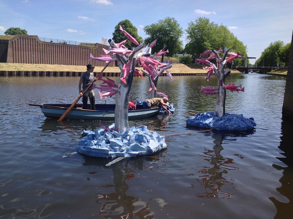 installeren boomvissen voor boschparade