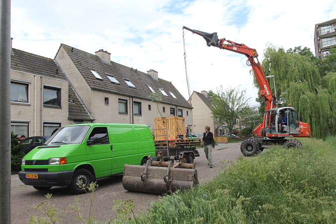 takelwerk met groene-kpn-volkswagen t4