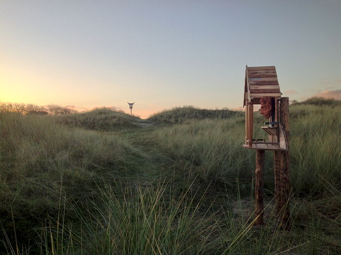 Filosofenpad Ameland bij zonsondergang